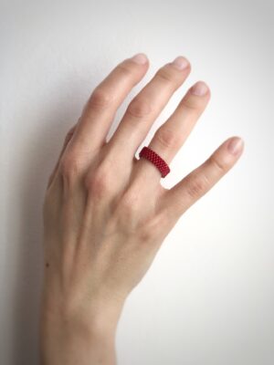 Hibiscus – Handmade Beaded Ring