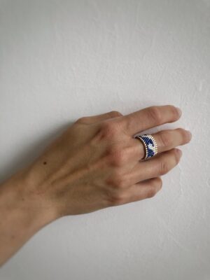 Tide - Handmade Beaded Ring