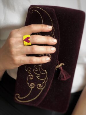 Summer blush – Handmade Beaded Ring